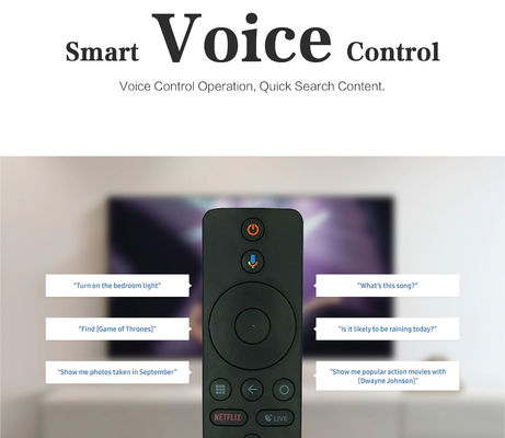 アンドロイドセットトップボックス用のTVMATE ブルートゥース4.2音声起動テレビリモコン