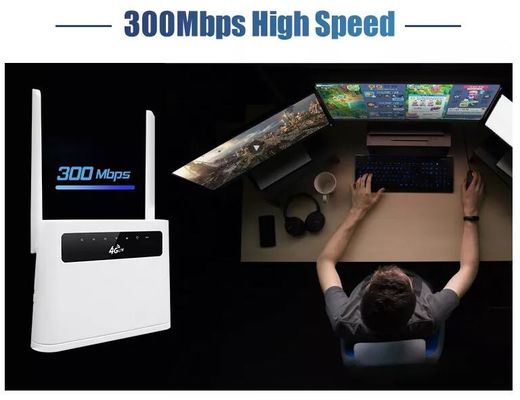 Sim カードの繊維光学の変復調装置のルーター 4g LTE Wifi 300Mbps 無線 Wifi ODM