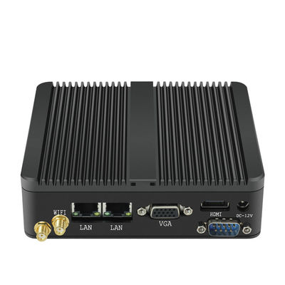 ファンレス Linux Pfsense 産業用ミニ ワークステーション コンピューター PC N2930 300Mbps VGA RS232