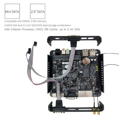 ファンレス Linux Pfsense 産業用ミニ ワークステーション コンピューター PC N2930 300Mbps VGA RS232
