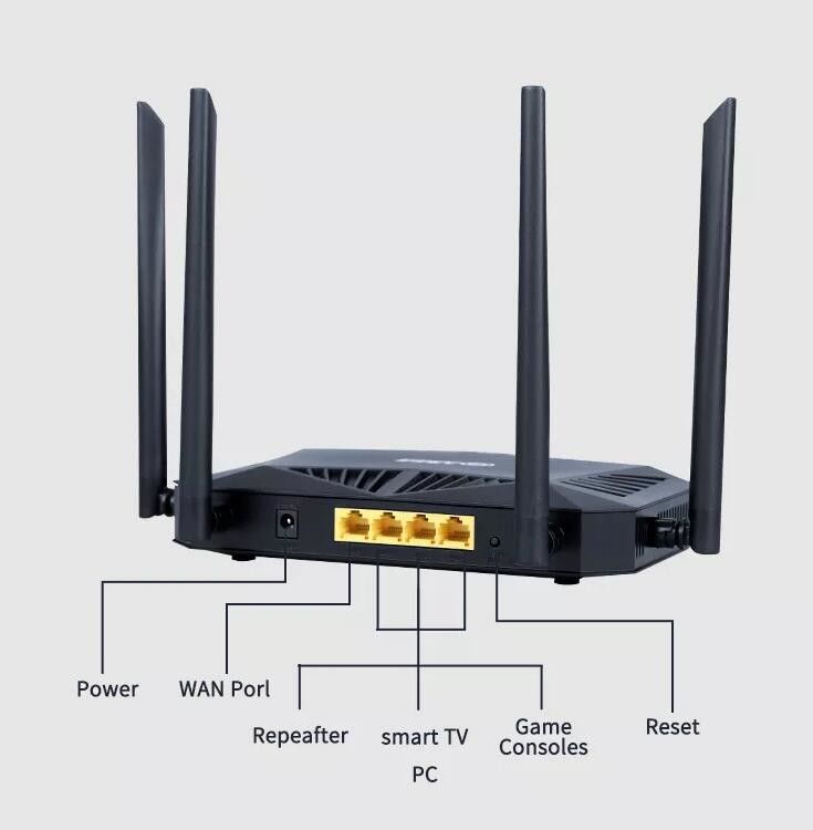 光ファイバー モデム ルーター 高速 AX1800 Wifi 6 ルーター 2.4G &amp; 5.0 GHz デュアル周波数 ホーム壁貫通型キング ルーター